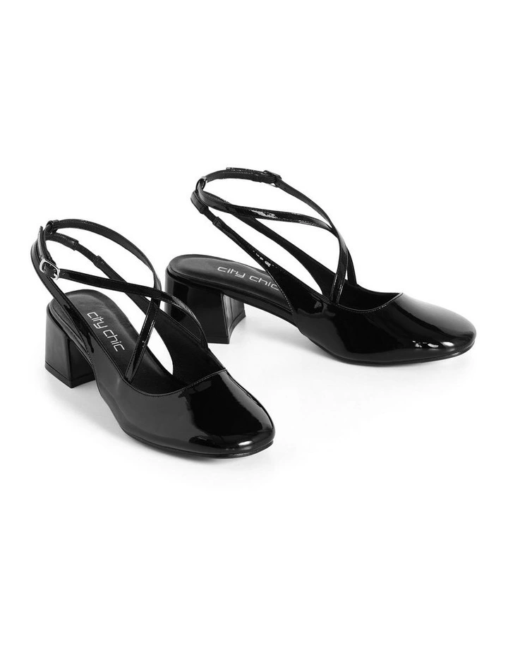 Wide Fit Luna Heel in Black image 6