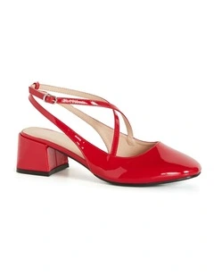 Wide Fit Luna Heel in Cherry Red