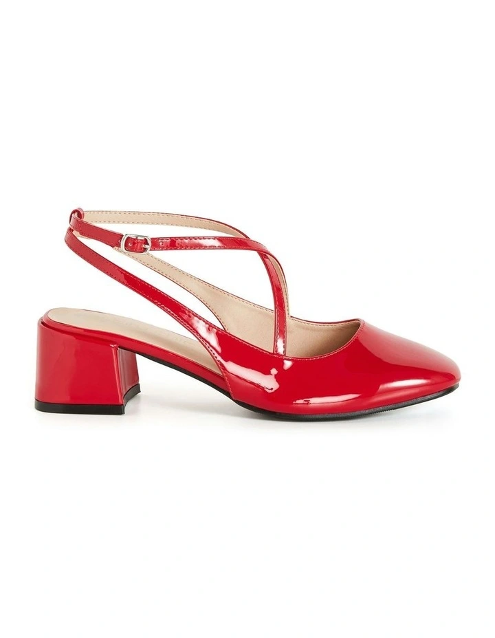 Wide Fit Luna Heel in Cherry Red image 2