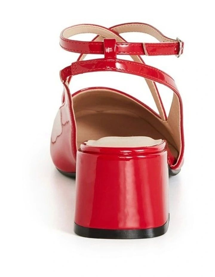 Wide Fit Luna Heel in Cherry Red image 3
