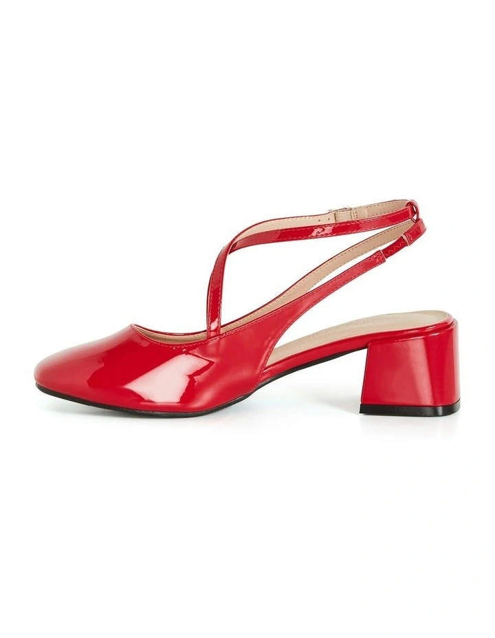 Wide Fit Luna Heel in Cherry Red image 4