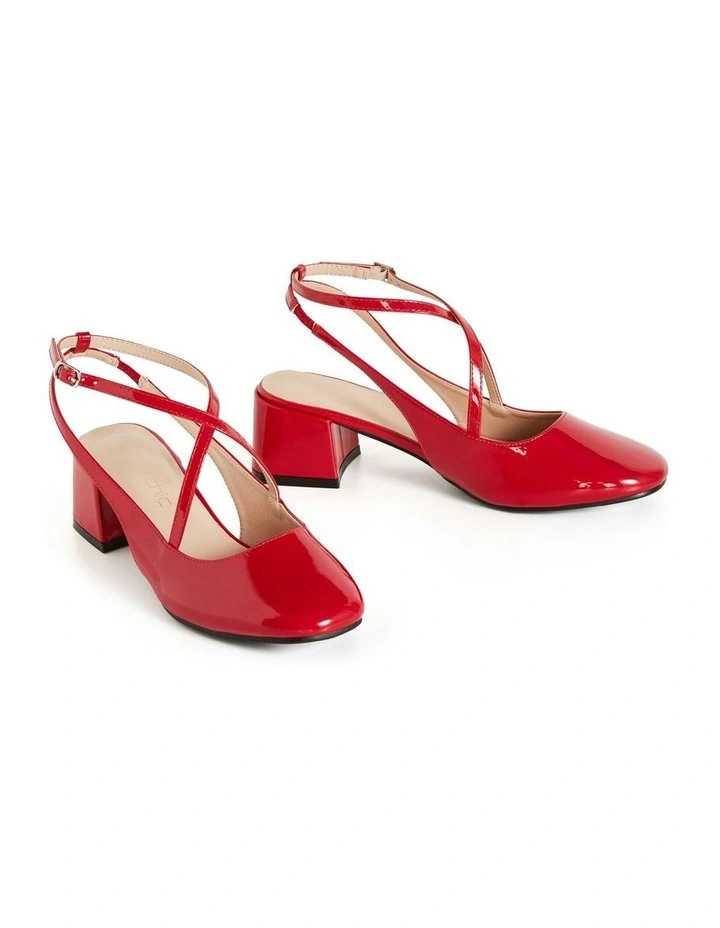 Wide Fit Luna Heel in Cherry Red image 6
