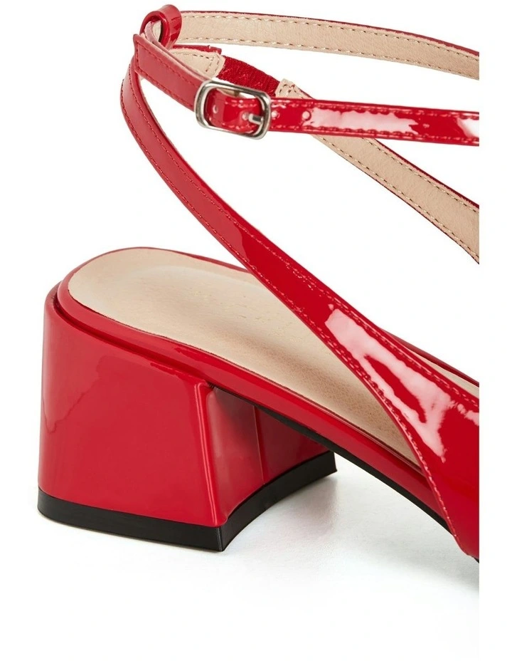 Wide Fit Luna Heel in Cherry Red image 7