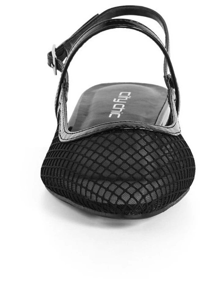 Wide Fit Lily Mesh Flat in Black image 5