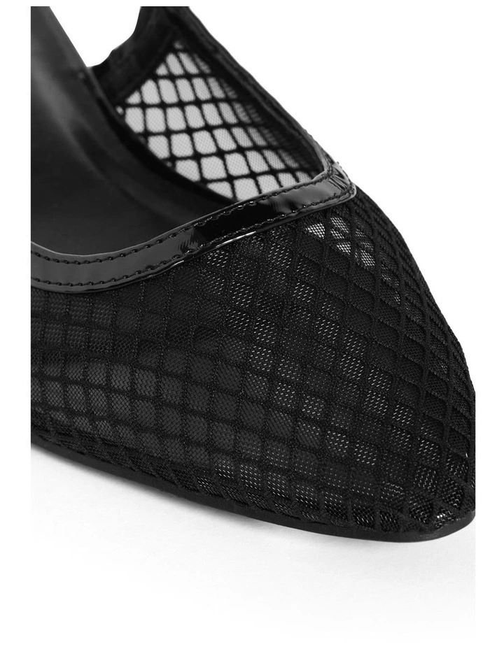 Wide Fit Lily Mesh Flat in Black image 7