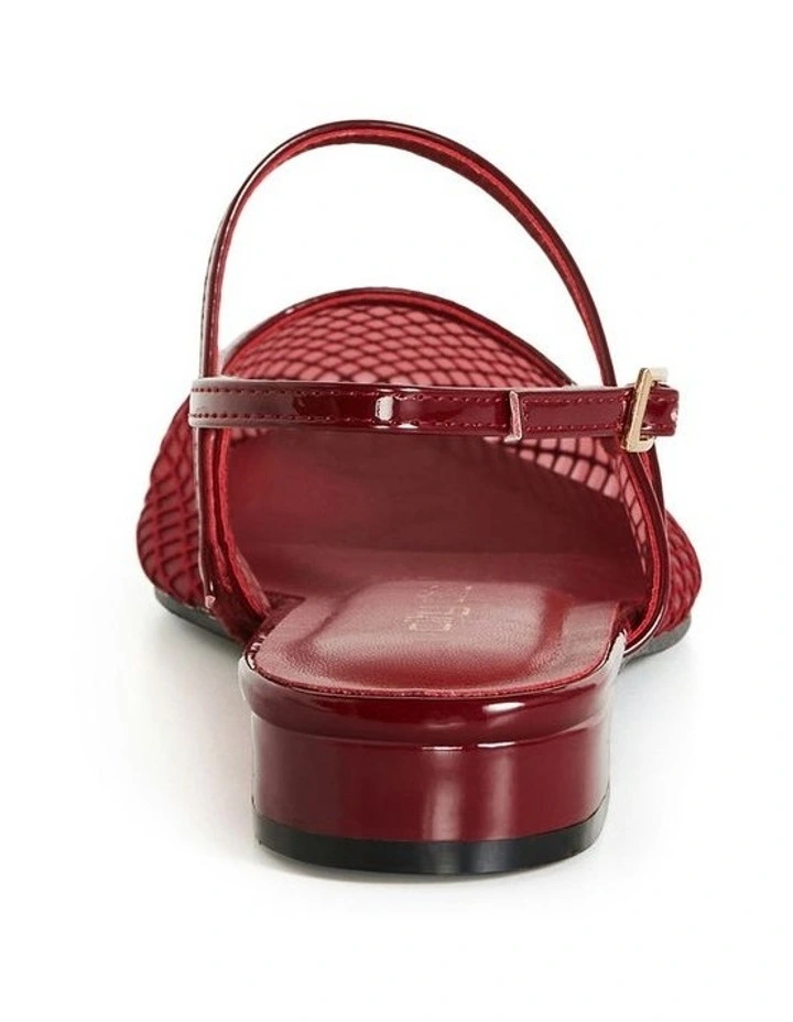 Wide Fit Lily Mesh Flat in Berry image 3