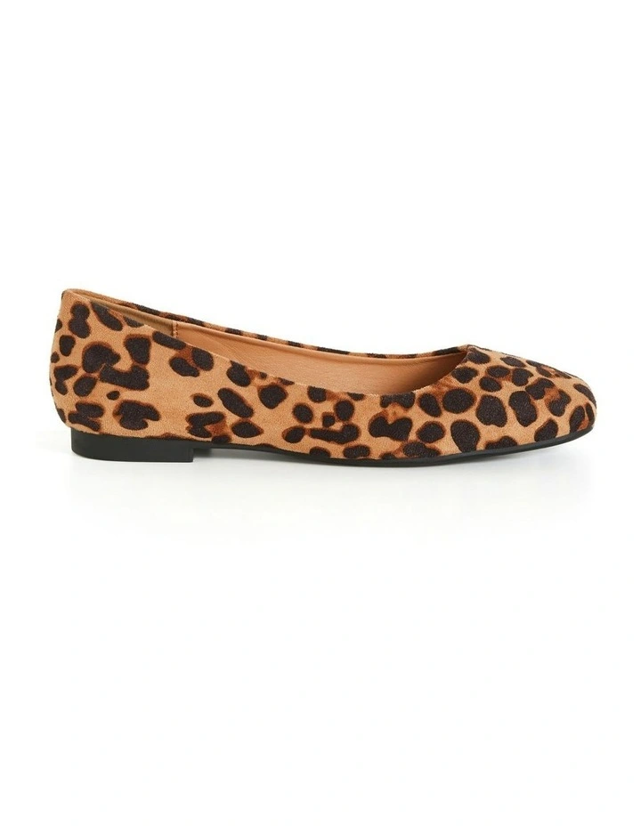 Wide Fit Rae Ballet Flat in Brown image 2
