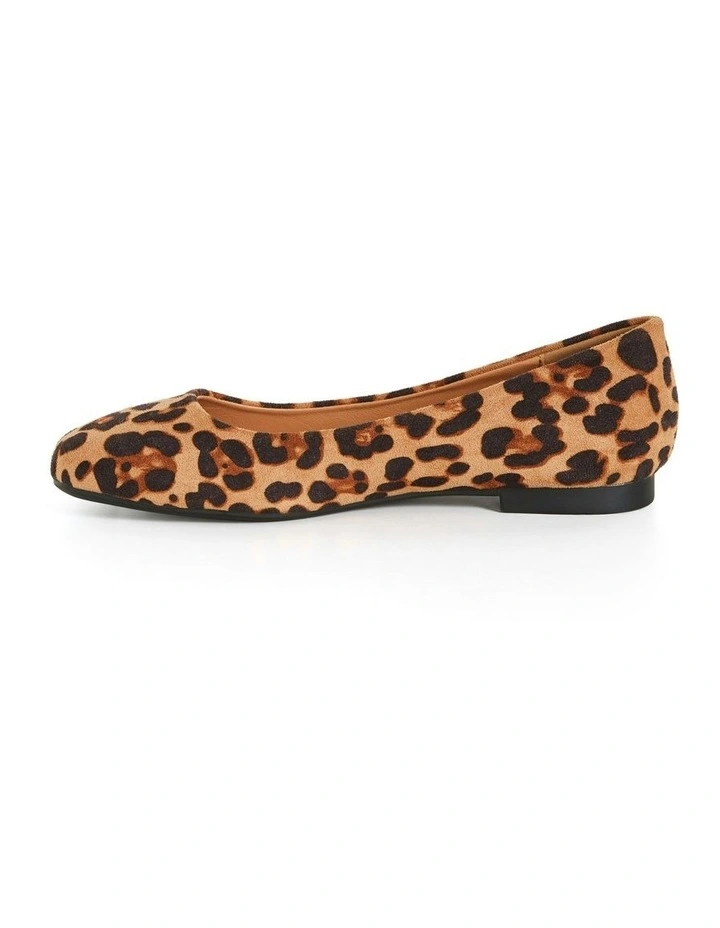 Wide Fit Rae Ballet Flat in Brown image 4