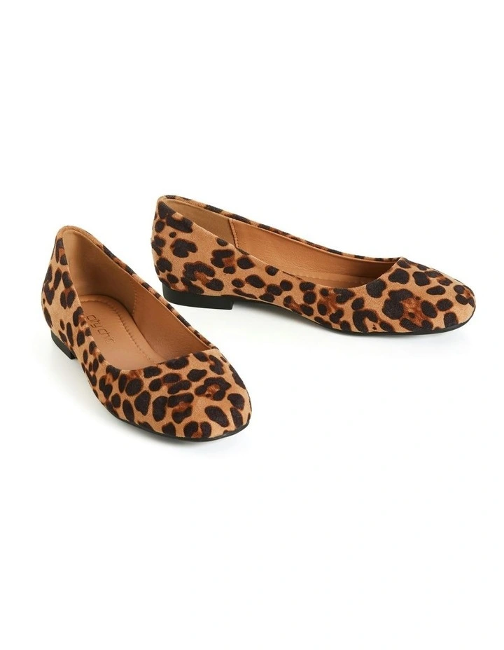 Wide Fit Rae Ballet Flat in Brown image 6