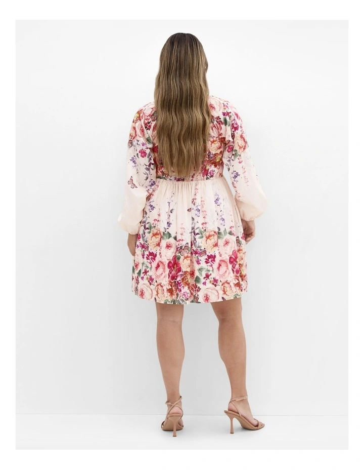 Eden Border Mini Dress in Blush image 2