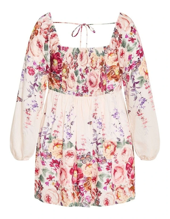 Eden Border Mini Dress in Blush image 4