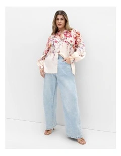 Gianna Floral Shirt in Blush