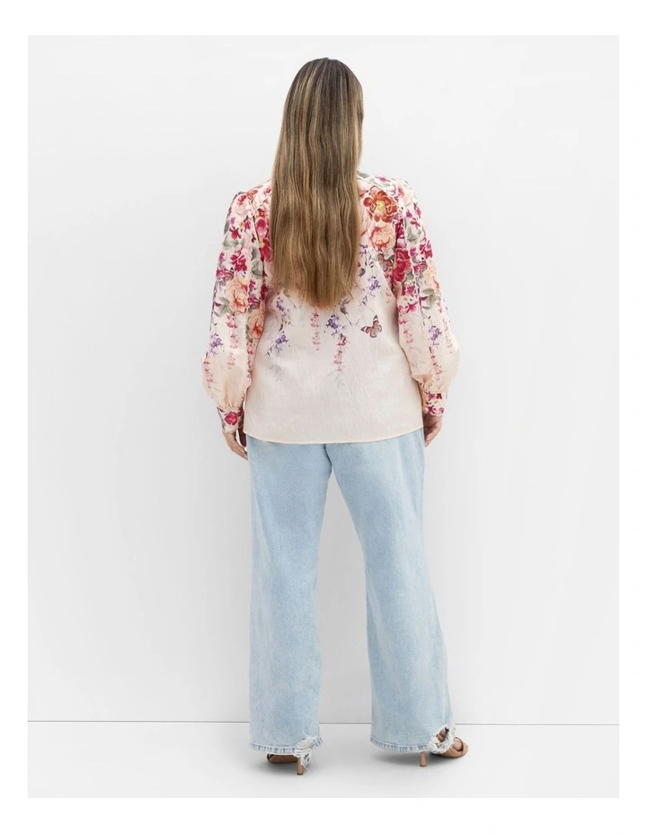 Gianna Floral Shirt in Blush image 2