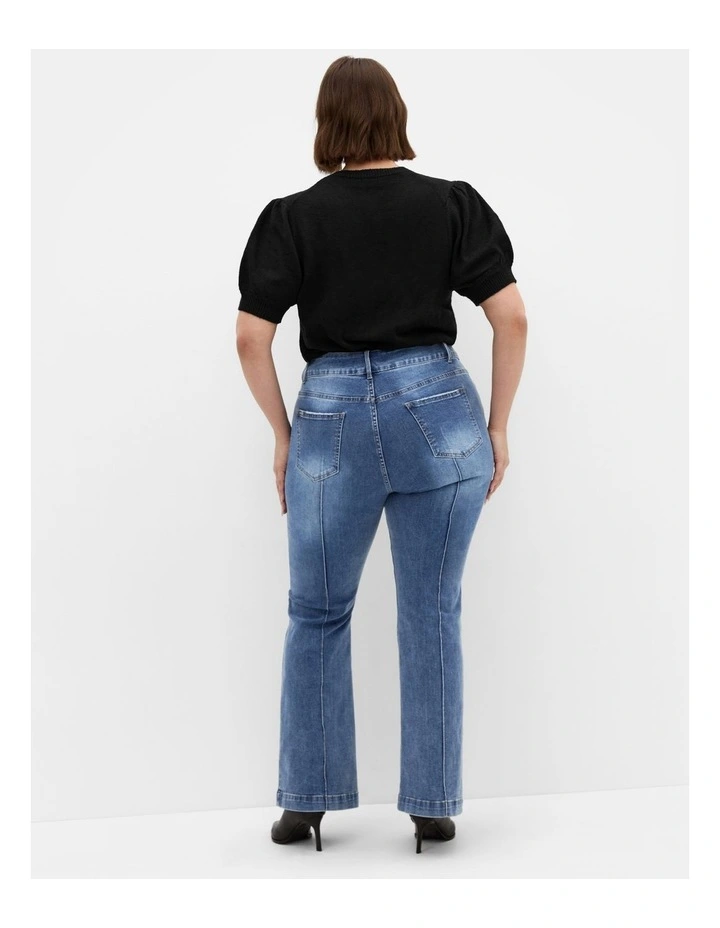 Harley Fit Alexis Flare Leg Jean in Light Wash image 2
