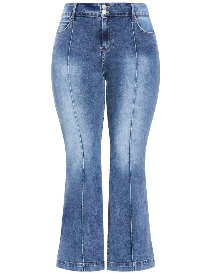 Harley Fit Alexis Flare Leg Jean in Light Wash image 3