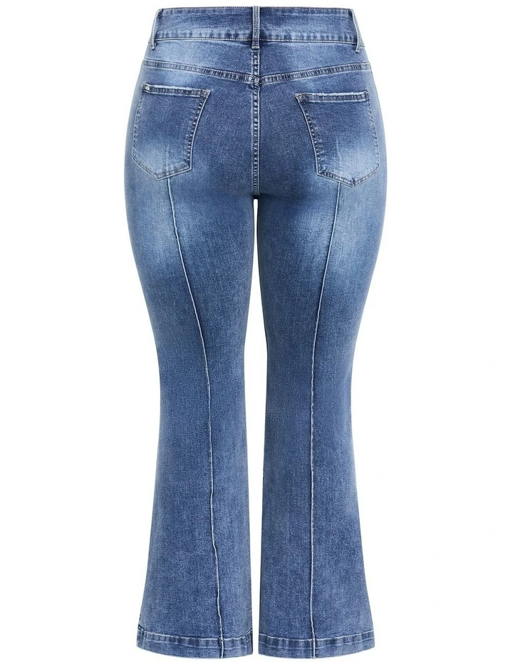 Harley Fit Alexis Flare Leg Jean in Light Wash image 4