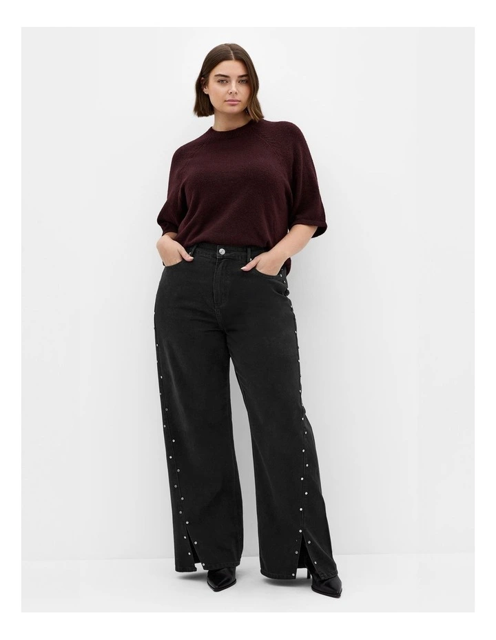 Harley Fit Rivet Straight Leg Jeans in Black image 1