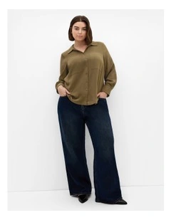 Elly Long Sleeve Shirt in Khaki