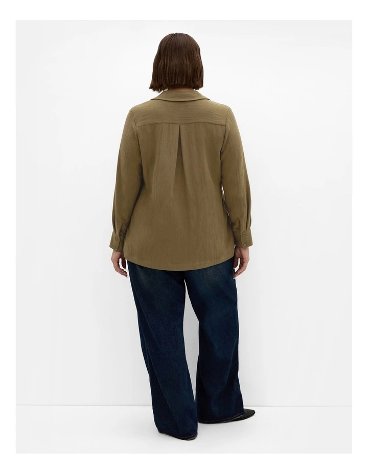 Elly Long Sleeve Shirt in Khaki image 2