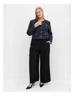 Krystal Boucle Jacket in Navy