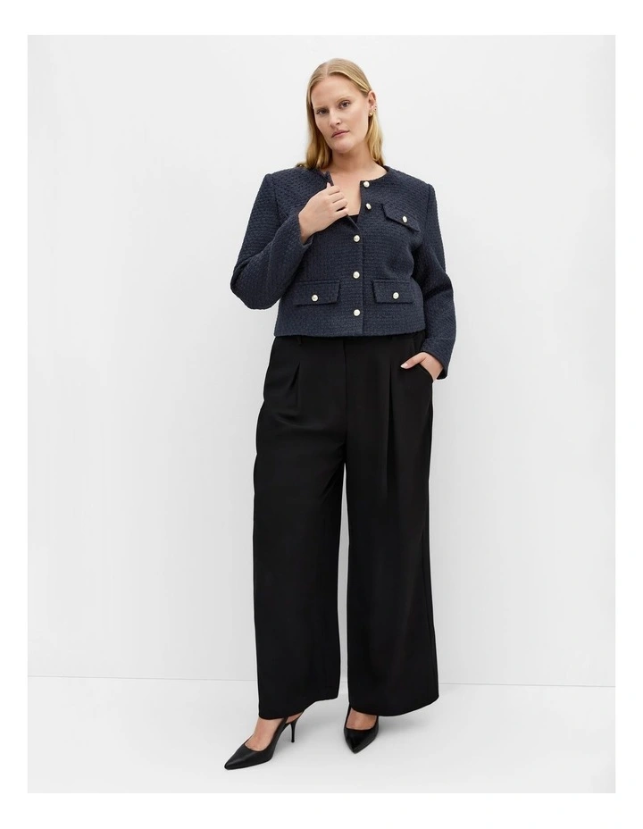 Krystal Boucle Jacket in Navy image 1