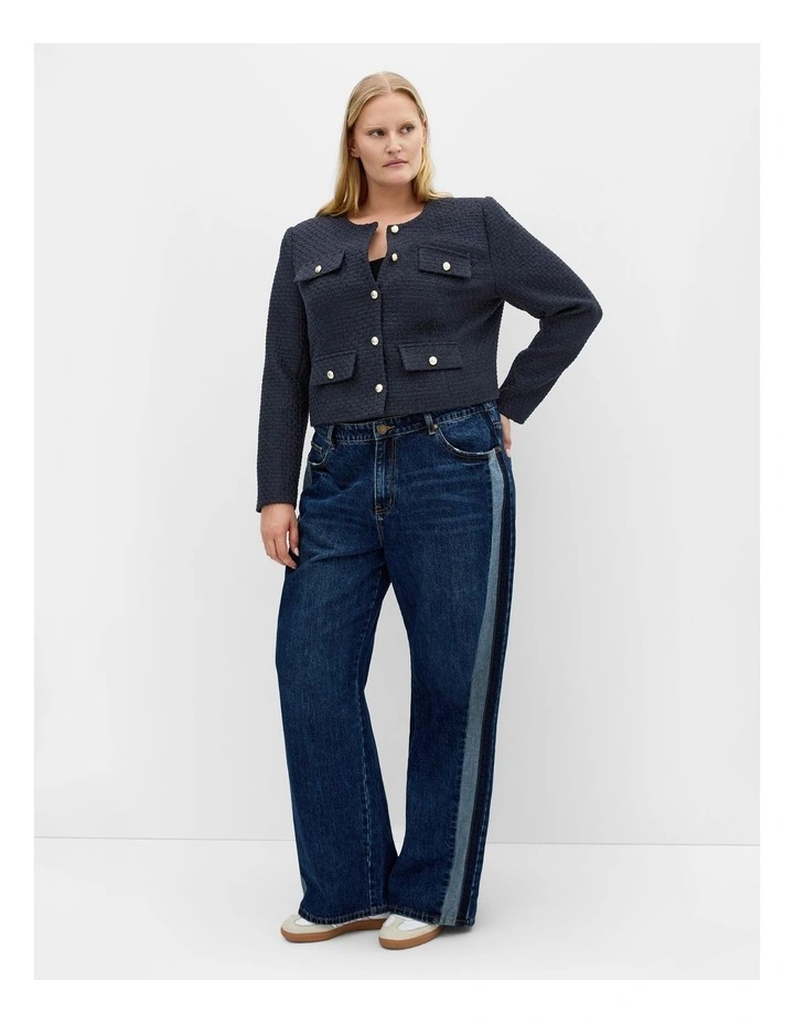 Krystal Boucle Jacket in Navy image 3