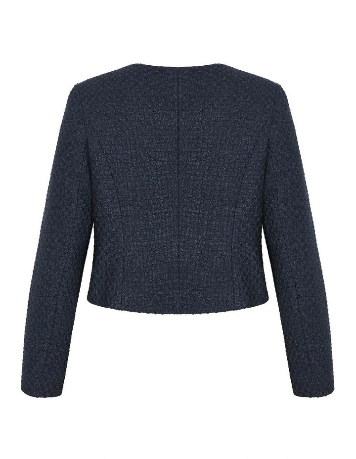 Krystal Boucle Jacket in Navy image 7
