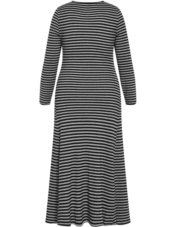 Remi Long Sleeve Rib Maxi Dress in Grey image 4