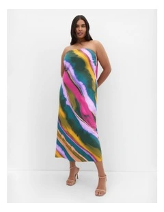 Ines Print Strapless Dress in Multi