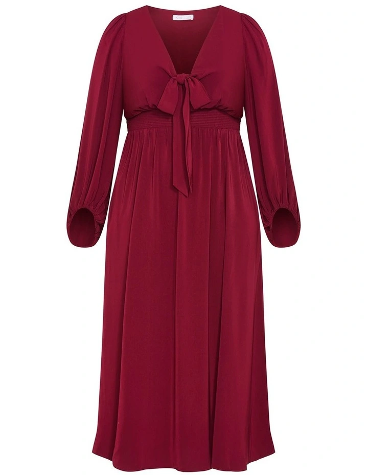 Ivanna V Neck Maxi Dress in Dark Cherry image 3