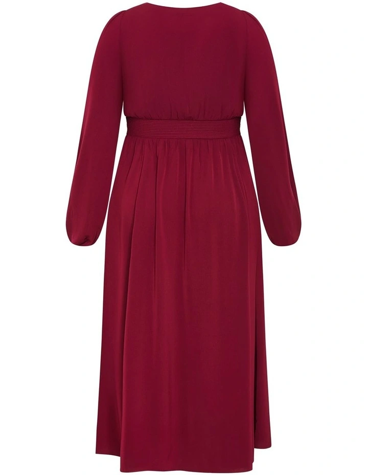 Ivanna V Neck Maxi Dress in Dark Cherry image 4