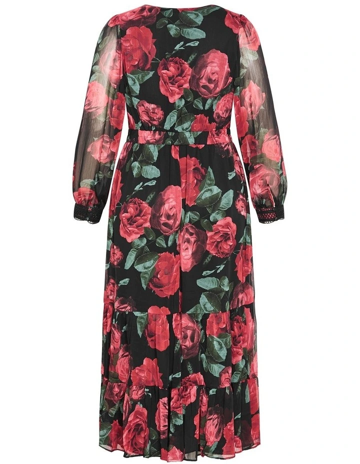 Kianna Print Maxi Dress in Black image 4