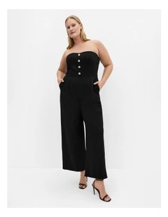 Alexi Strapless Jumpsuit in Black