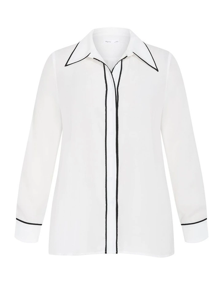 Blakely Shirt in Ivory image 3