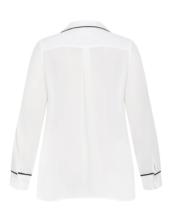 Blakely Shirt in Ivory image 4