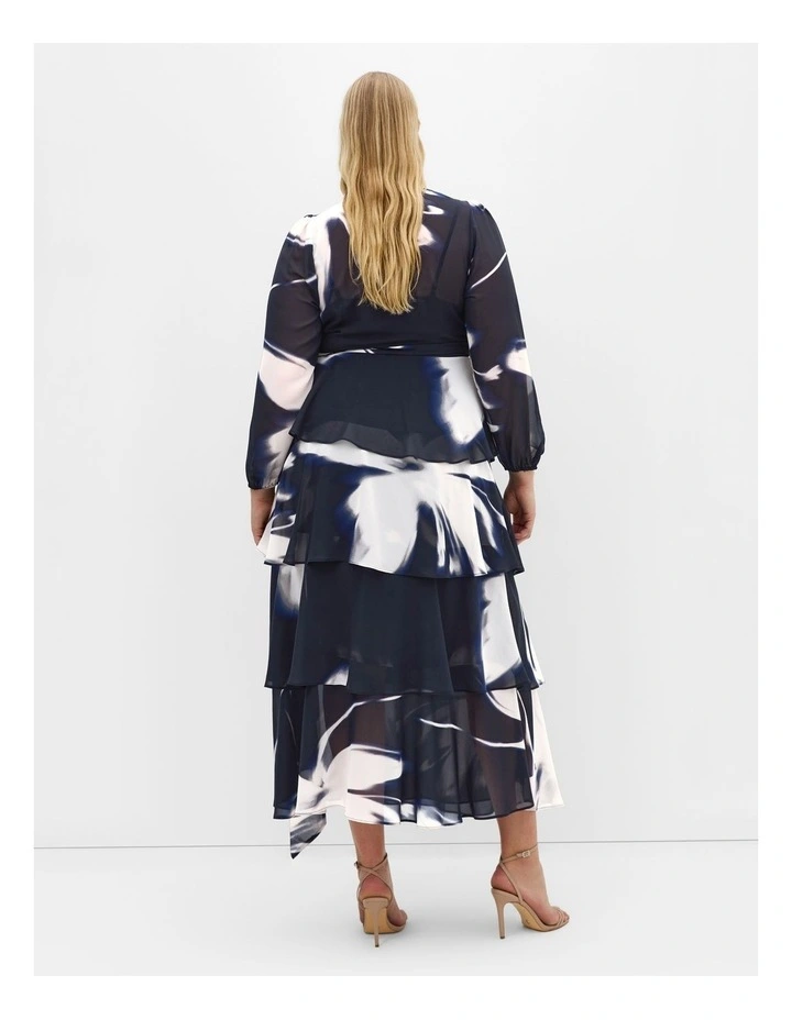 Selene Wrap Maxi Dress in Blue image 2