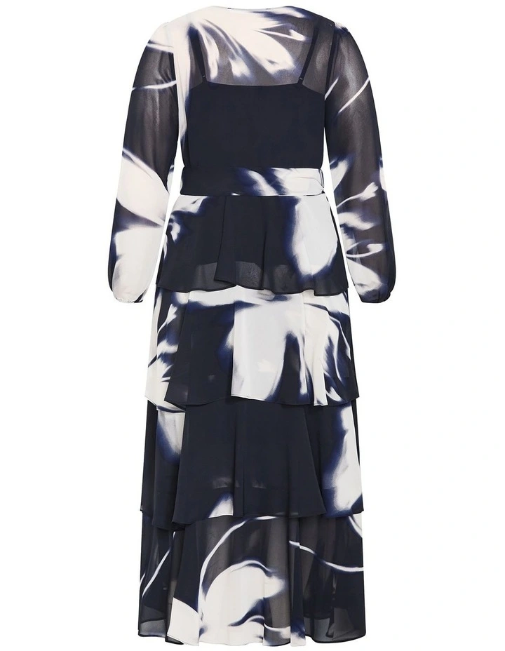 Selene Wrap Maxi Dress in Blue image 4