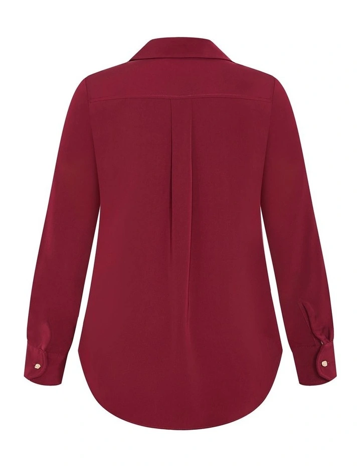 Raegan Shirt in Burgundy image 4