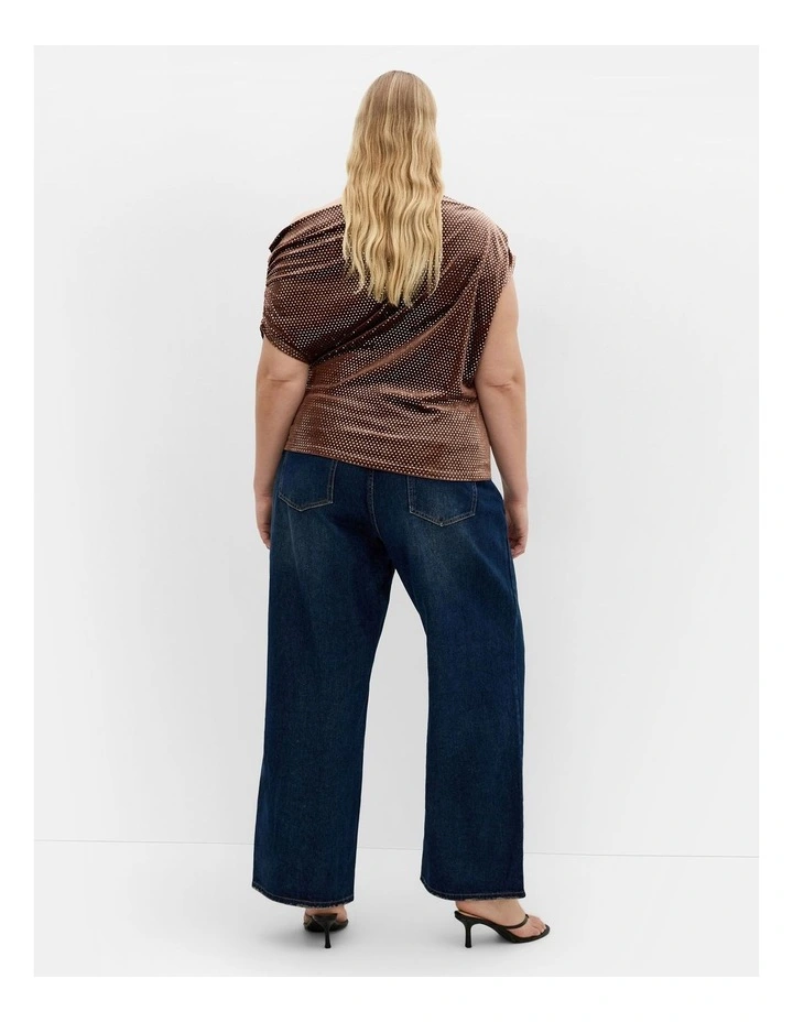 Shimmy Off Shoulder Top in Bronze image 2