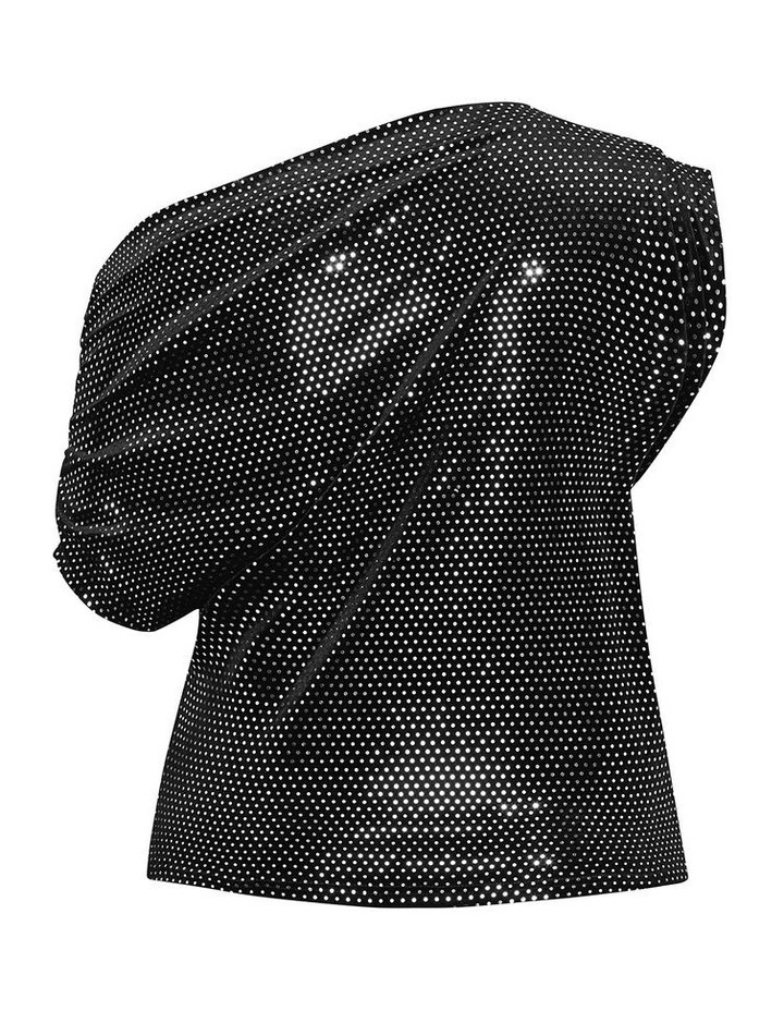 Shimmy Off Shoulder Top in Black image 4