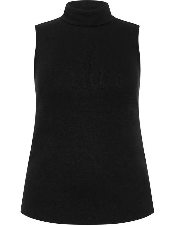 Callie Turtle Neck Top in Black image 3