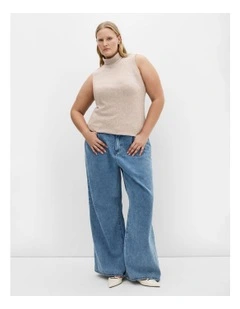 Callie Turtle Neck Top in Mushroom