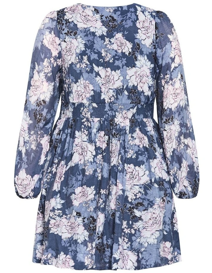 Blossom Mini Dress in Steel Blue image 4