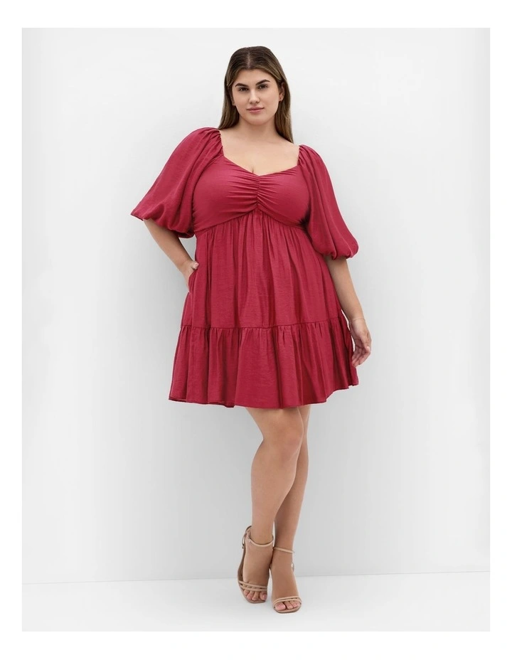 Mindy Babydoll Mini Dress in Shiraz image 1