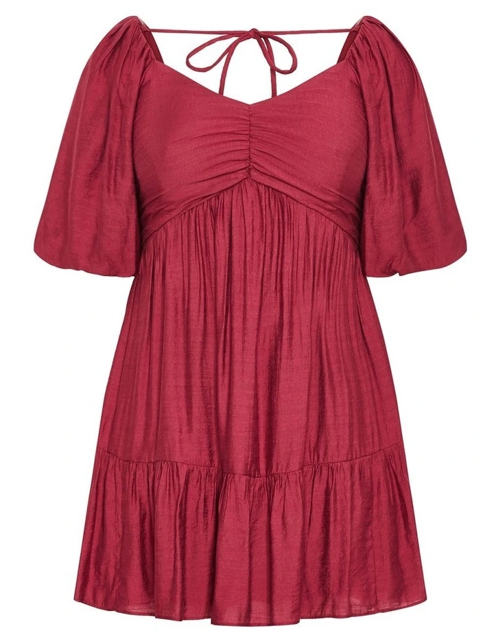 Mindy Babydoll Mini Dress in Shiraz image 4