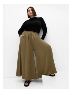 Elly Wide Leg Pant in Khaki