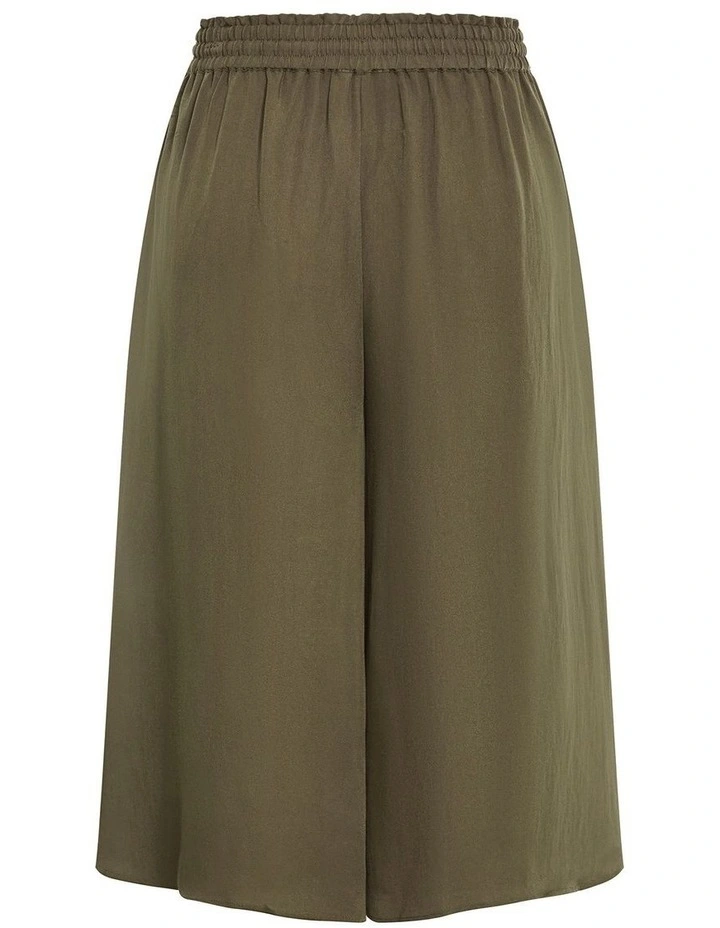 Elly Wide Leg Crop Pant in Khaki image 4