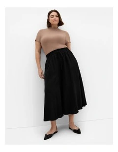 Elly Wide Leg Crop Pant in Black