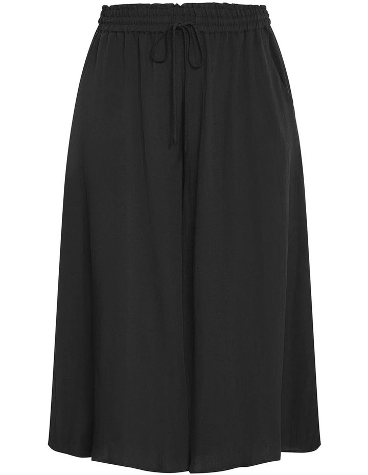 Elly Wide Leg Crop Pant in Black image 3