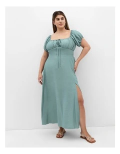 Abbigail Split Maxi Dress in Sage